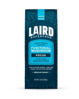 Laird Superfood 810005131018 Focus Coffee Medium Roast Ground Infused With Functional Mushrooms And