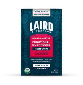 Laird Superfood 810005133449 Peruvian Dark Roast Coffee With Functional Mushrooms Certifi