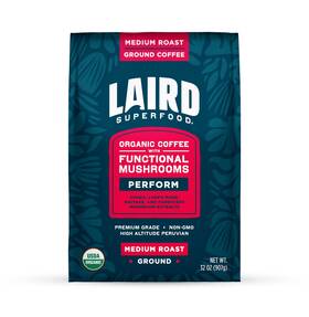 Laird Superfood 810005133562 Peruvian Medium Roast Coffee With Functional Mushrooms Certif