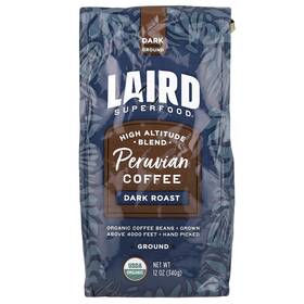 Lsf13048 Laird Superfood Peruvian Coffee Ground Dark 12 Oz 340 G