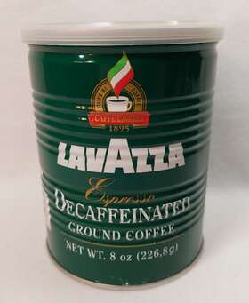 300903 Lavazza Espresso Decaffeinated Ground Coffee Metal Tin 8 Oz Empty Made In Italy