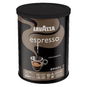Lavazza 313026353310 Espresso Ground Coffee Medium Roast 100% Arabica 8 Oz Tin