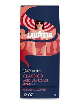 Lavazza 313109586529 Dolcevita Classico Ground Coffee 12oz Bag Medium Roast Rich And Full