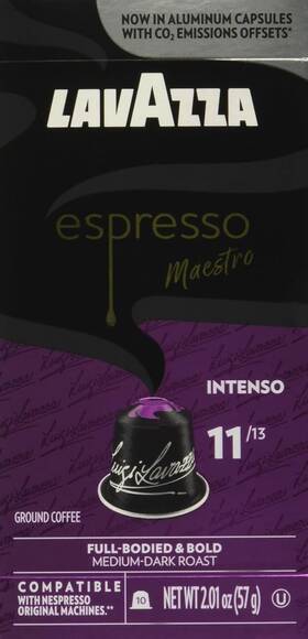 Lavazza 445043527573 Medium Dark Roast Arabica And Robusta Aluminum Capsules 10 Count Compatible With