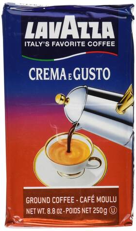 Lavazza 696399324683 Medium Roast Crema E Gusto Ground Coffee Italian Espresso 8.8-ounce