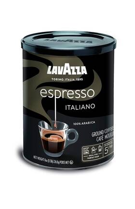 Lavazza 744110519853 Caffe Espresso Ground Coffee Blend Medium Roast 8-ounce Can