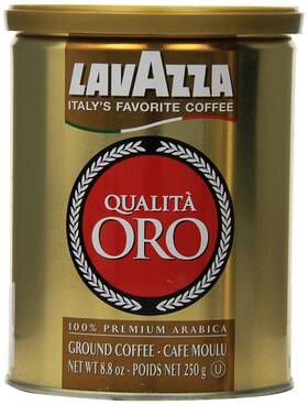 Lavazza Jiw2-kino-tiu2028 Qualita Oro Ground Coffee 8oz Cans Pack Of 2