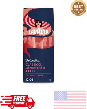 Wal-42716608 Lavazza Dolcevita Classico Ground Coffee Medium Roast Arabica And Robusta Blen