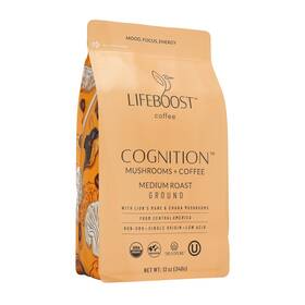 Lifeboost 850050015239 Adaptogenic Mushroom Coffee 12 Oz - Lions Mane And Chaga Boost Focus