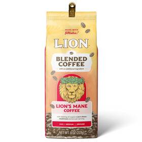 Lion Coffee 079975202092 S Mane Medium Roast With 500mg Lions 8 Ounce Pack Of 1