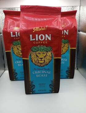 7997540059 Lion Coffee By Hawaii Co - Honolulu Usa Original Medium Roast 3 Bags 10oz Ground An Isles Favorite