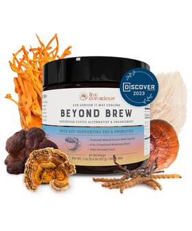 Live Conscious 850008273650 Beyond Brew Mushroom Superfood Coffee Alternative Low Caffe