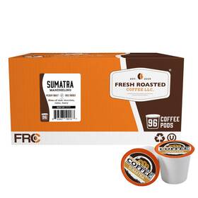 Llc 445046436490 Sumatra Mandheling 100% Single Origin Medium Roast 96 Pods For K Cup Brewe