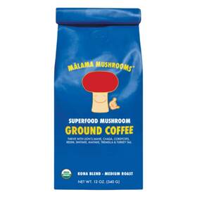 Malama Mushrooms 850015700484 Organic Ground Mushroom Coffee By 8-mushroom Superfood Blend With Li