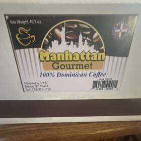 115993 Manhattan Gourmet 100% Dominican Ground Coffee 40 Oz Republic