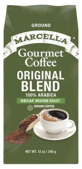 5745482 Marcella Original Blend 100% Arabica Decaf Medium Roast Gourmet Ground Coffee