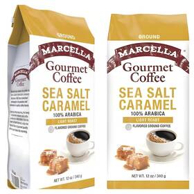 5745487 Marcella Sea Salt Caramel Ground Coffee Arabica Light Roast 2-pack