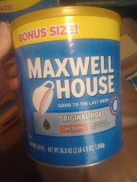 Maxwell House 043000057261 2 Bonus Size New Original Roast Medium 36.8 Oz Coffee