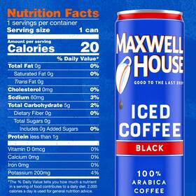 Maxwell House 043000083642 Iced Black Coffee 11 Oz Pack Of 6 11/22/2025