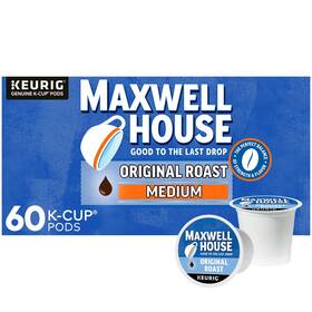 Maxwell House 043000086001 New Original Roast Medium K-cup Coffee Pods 60 Ct Box