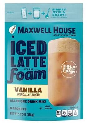 Maxwell House 043000092972 Iced Latte With Foam Vanilla