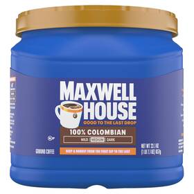 Maxwell House 043000094211 23.1oz Ground Coffee Medium 100% Colombian Roast