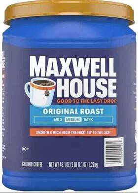 Maxwell House 043000094235 2 Pack - Original Roast Ground Coffee 43.1 Oz Total 86.2