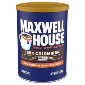 Maxwell House 043000094242 2 - 100% Colombian Medium Roast Ground Coffee 9.9 Oz Free Shipping