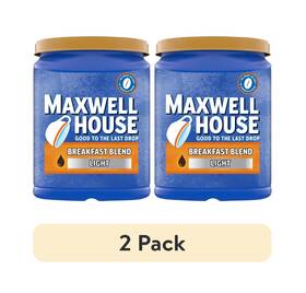 556412 Maxwell House 2 Pack Light Roast Breakfast Blend Ground Coffee 38.8 Oz. New