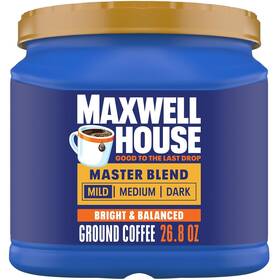Maxwell House 711181170078 Master Blend Light Roast Ground Coffee 26.8 Oz Canister