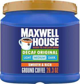 Maxwell House 744110442243 Decaffeinated Original Medium Roast Ground Coffee 29.3 Oz Caniste