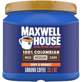 Maxwell House Mhcc231 100% Colombian Ground Coffee 23.1 Oz Canister