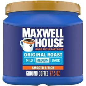 Wal-5344812220 Maxwell House Original Roast Ground Coffee 27.5 Oz Canister