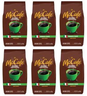 2o26 Mccafe 611247391013 6 Bags Venice Caf Ground Coffee Dark Roast 12oz - Best By Feburary