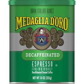 Medaglia Doro 703570499051 Decaf Italian Roast Espresso Ground Coffee 10 Ounces