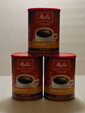 60255 Melitta Hazelnut Creme Ground Coffee 11 Oz 3 Pack Expired 10/2026