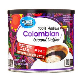 00787422309100 Members Mark Great Value Colombian Medium Dark Roast Naturally Caffeinated Ground Coffee 22