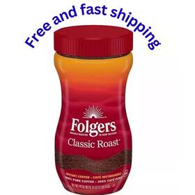 Merdan 313038917982 Folgers Classic Roast Instant Coffee Crystals 16 Oz Free Shipping