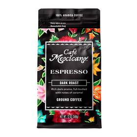 Mexicano 027271160059 Espresso Ground Coffee - Specialty Arabica From Mexico 12 Oz Bag