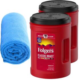 Mk 313096464428 Folger Classic Roast Ground Coffee Medium 43.5 Oz 2 Pack Bonus 1
