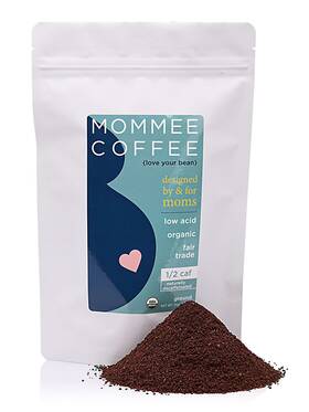 Mommee Coffee 868975000254 Low Acid - 100% Arabica Organic Beans With Smooth Caramel Flavor