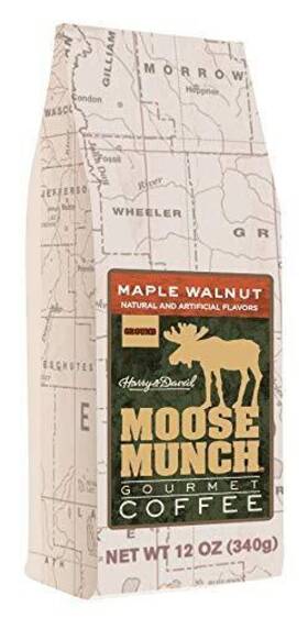 Moose Munch 689380928014 Gourmet Ground Coffee By Harry And David 12 Oz Bag Maple Walnut