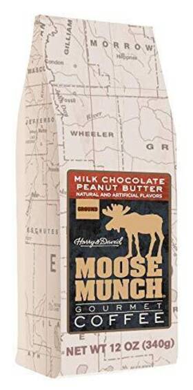 Moose Munch 689380928045 Ground Coffee By Harry And David 12 Oz Bag Milk Chocolate Peanut Butter