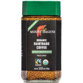 Mount Hagen 445037883821 3.53oz Organic Freeze Dried Instant Decaf Coffee Eco-friendly Fai