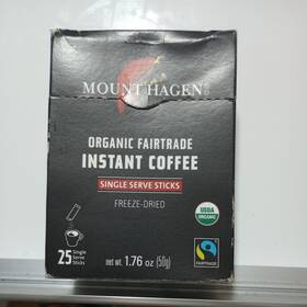 Mth006 Mount Hagen Organic Fairtrade Instant Coffee 25 Pkts