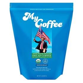 Mycoffee 810071934193 Ground Organic Specialty Grade 100% Arabica Nongmo Coffee Decaf Medium Roast 2l