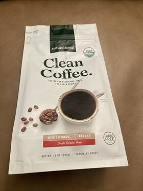 Natural Force 815044020880 Organic Clean Coffee Ground 10 Oz 11/26