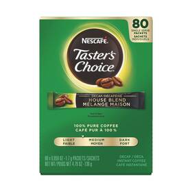 NescafÉ 372187332671 Nescafe Instant Coffee Packets Decaf Tasters Choice Light Roast 1.7 G S Inch