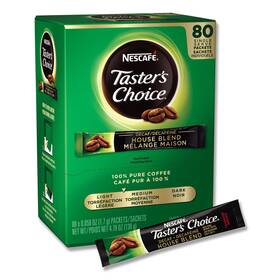 Nes66488ct Nescaf Tasters Choice Stick Pack Decaf 0.06oz 80/box 6 Boxes/carton 66488ct