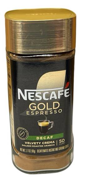 Nescafe 028000982867 Nestle Gold Espresso Decaf Instant Coffee 3.17 Oz